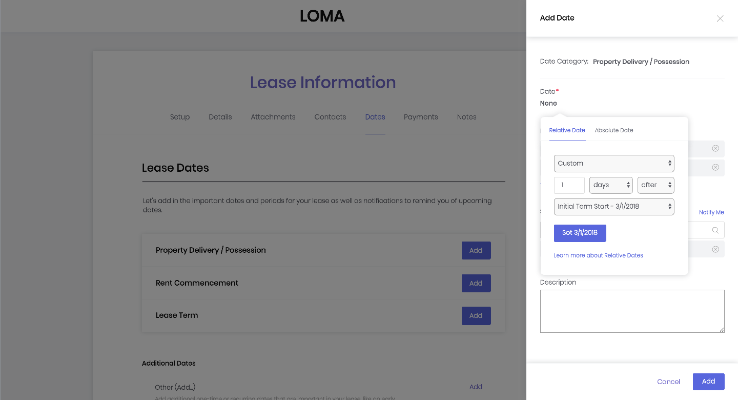 Step 5 Custom Lease Date